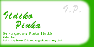 ildiko pinka business card